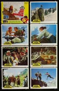 v148 3rd MAN ON THE MOUNTAIN 8 movie lobby cards '59 Michael Rennie