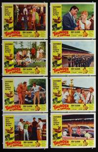 v614 THUNDER IN CAROLINA 8 movie lobby cards '60 stock car racing!