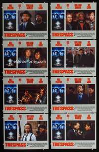 v624 TRESPASS 8 movie English lobby cards '92 Paxton, Ice-T, Ice Cube