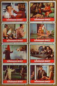 v643 WARNING SHOT 8 movie lobby cards '66 David Janssen, Masterson