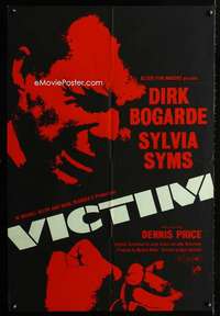 a536 VICTIM English one-sheet movie poster '62 Dirk Bogarde, Basil Dearden