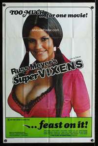 a482 SUPER VIXENS one-sheet movie poster '75 Russ Meyer, Uschi Digard