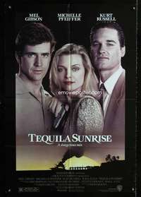 a498 TEQUILA SUNRISE one-sheet movie poster '88 Mel Gibson, Pfeiffer