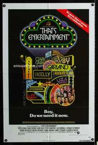 a504 THAT'S ENTERTAINMENT one-sheet movie poster '74 classic scenes!