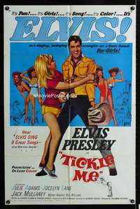 a510 TICKLE ME one-sheet movie poster '65 Elvis Presley, sexy Julie Adams!