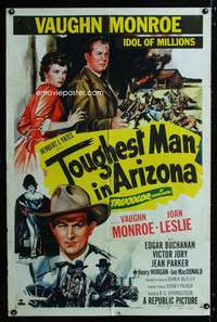 a517 TOUGHEST MAN IN ARIZONA one-sheet movie poster '52 Vaughn Monroe