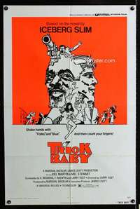 a519 TRICK BABY one-sheet movie poster '73 Iceberg Slim, Kiel Martin