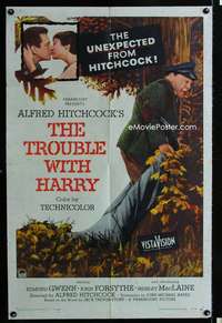 a520 TROUBLE WITH HARRY one-sheet movie poster '55 Alfred Hitchcock