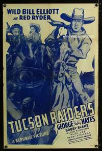 a522 TUCSON RAIDERS one-sheet movie poster R48 Wild Bill Elliott, Blake