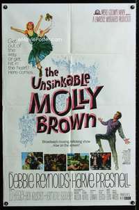 a531 UNSINKABLE MOLLY BROWN one-sheet movie poster '64 Debbie Reynolds