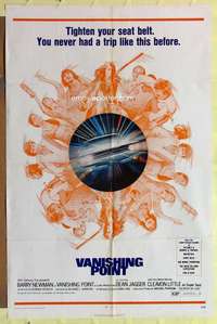 a534 VANISHING POINT one-sheet movie poster '71 car chase cult classic!