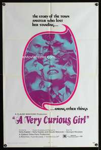 a535 VERY CURIOUS GIRL one-sheet movie poster R71 Bernadette Lafont