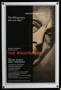 a546 WHISPERERS one-sheet movie poster '67 Edith Evans, Eric Portman