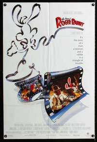 a547 WHO FRAMED ROGER RABBIT one-sheet movie poster '88 Robert Zemeckis