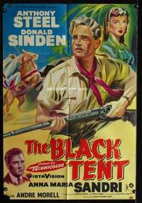 c790 BLACK TENT English one-sheet movie poster '57 Sheik's daughter!