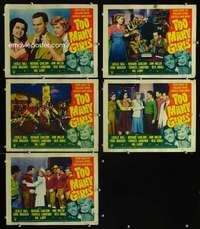 e545 TOO MANY GIRLS 5 movie lobby cards R52 Lucy Ball, Desi Arnaz