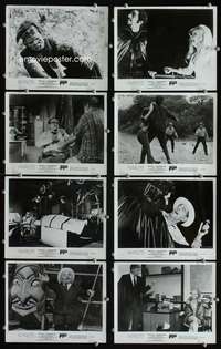 h918 DRACULA VS FRANKENSTEIN 8 8x10 movie stills '71 Lon Chaney Jr