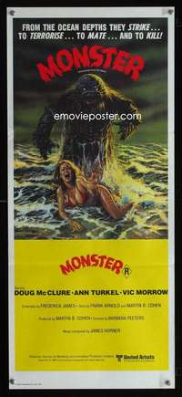 h176 HUMANOIDS FROM THE DEEP Australian daybill movie poster '80 Monster!