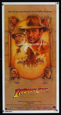 h178 INDIANA JONES & THE LAST CRUSADE Australian daybill movie poster '89