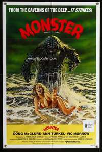 k375 HUMANOIDS FROM THE DEEP int'l one-sheet movie poster '80 Monster!