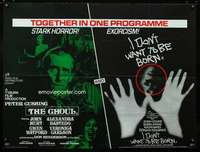 h137 GHOUL British quad movie poster '76 horror!