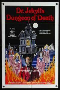 k235 DR JEKYLL'S DUNGEON OF DEATH one-sheet movie poster '82 sexy horror!