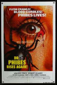 k236 DR PHIBES RISES AGAIN one-sheet movie poster '72 creepy image!