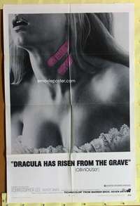 k242 DRACULA HAS RISEN FROM THE GRAVE one-sheet movie poster '69 Hammer