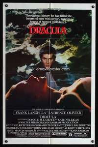 k240 DRACULA style B one-sheet movie poster '79 vampire Frank Langella!