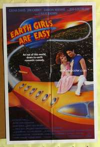 k252 EARTH GIRLS ARE EASY one-sheet movie poster '89 Geena Davis, Goldblum