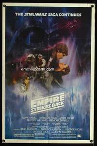 k261 EMPIRE STRIKES BACK GWTW 1sh movie poster '80 Kastel artwork!