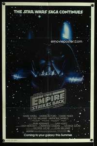 k260 EMPIRE STRIKES BACK advance 1sh movie poster '80 George Lucas