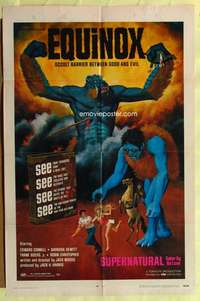 k263 EQUINOX one-sheet movie poster '69 wild Hughes monster artwork!