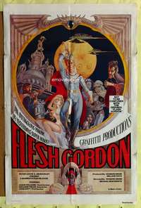 k287 FLESH GORDON one-sheet movie poster '74 sexploitation sci-fi spoof!