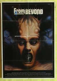 k305 FROM BEYOND one-sheet movie poster '86 cool rare alternate image!