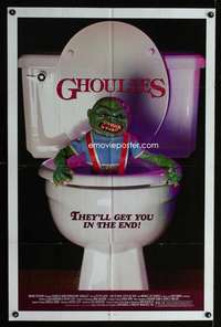 k317 GHOULIES one-sheet movie poster '85 wacky goblin horror image!