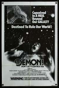 k323 GOD TOLD ME TO one-sheet movie poster '76 wild satanic sci-fi, Demon!