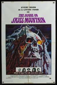 k367 HOUSE ON SKULL MOUNTAIN one-sheet movie poster '74 Tanenbaum art!