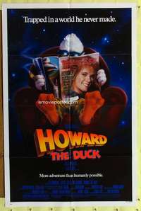 k370 HOWARD THE DUCK one-sheet movie poster '86 George Lucas, Lea Thompson