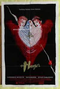 k377 HUNGER one-sheet movie poster '83 Catherine Deneuve, David Bowie