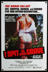 k381 I SPIT ON YOUR GRAVE one-sheet movie poster '78 an act of revenge!