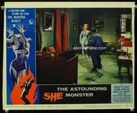 h294 ASTOUNDING SHE MONSTER movie lobby card #5 '58 evil & beautiful!