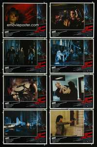 h506 ESCAPE FROM NEW YORK 8 movie lobby cards '81 Kurt Russell sci-fi!