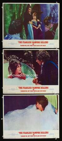 h590 FEARLESS VAMPIRE KILLERS 3 movie lobby cards '67 sexy Sharon Tate!