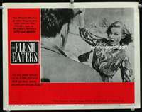 h359 FLESH EATERS movie lobby card #5 '64 fight with knife and gun!