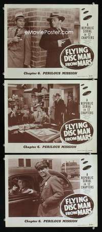 h591 FLYING DISC MAN FROM MARS 3 Chap 6 movie lobby cards '50 serial!