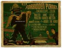 h266 FORBIDDEN PLANET title movie lobby card '56 Robby the Robot sci-fi!