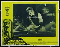 h362 FRANKENSTEIN CREATED WOMAN movie lobby card #5 '67 Peter Cushing