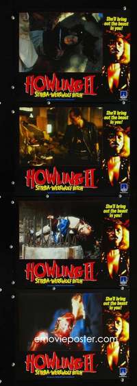 h134 HOWLING 2 4 English movie lobby cards '85 werewolf Annie McEnroe!