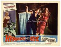 h375 HYPNOTIC EYE movie lobby card #8 '60 hypnotized girl in trouble!